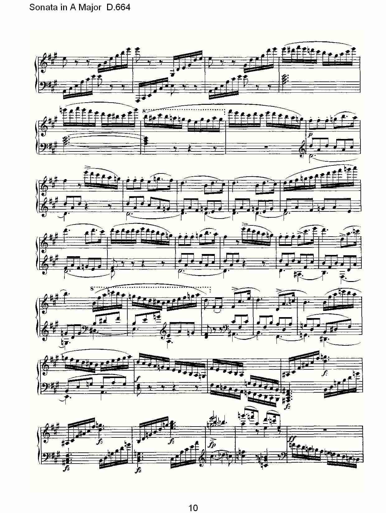 Sonata in A Major D.664  A大调奏鸣曲D.664（二）