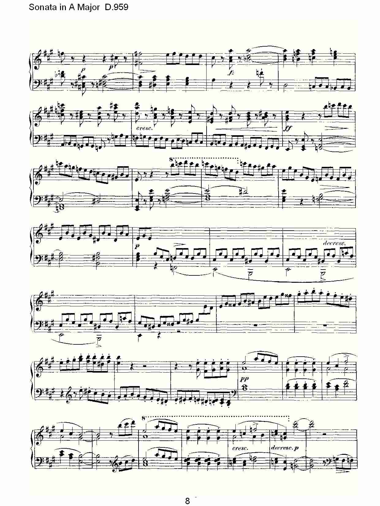 Sonata in A Major D.959  A大调奏鸣曲D.959（二）