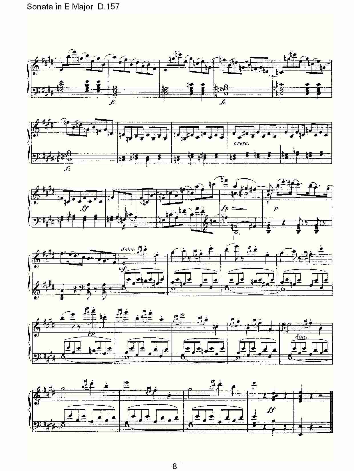 Sonata in E Major D.157  E大调奏鸣曲D.157（二）