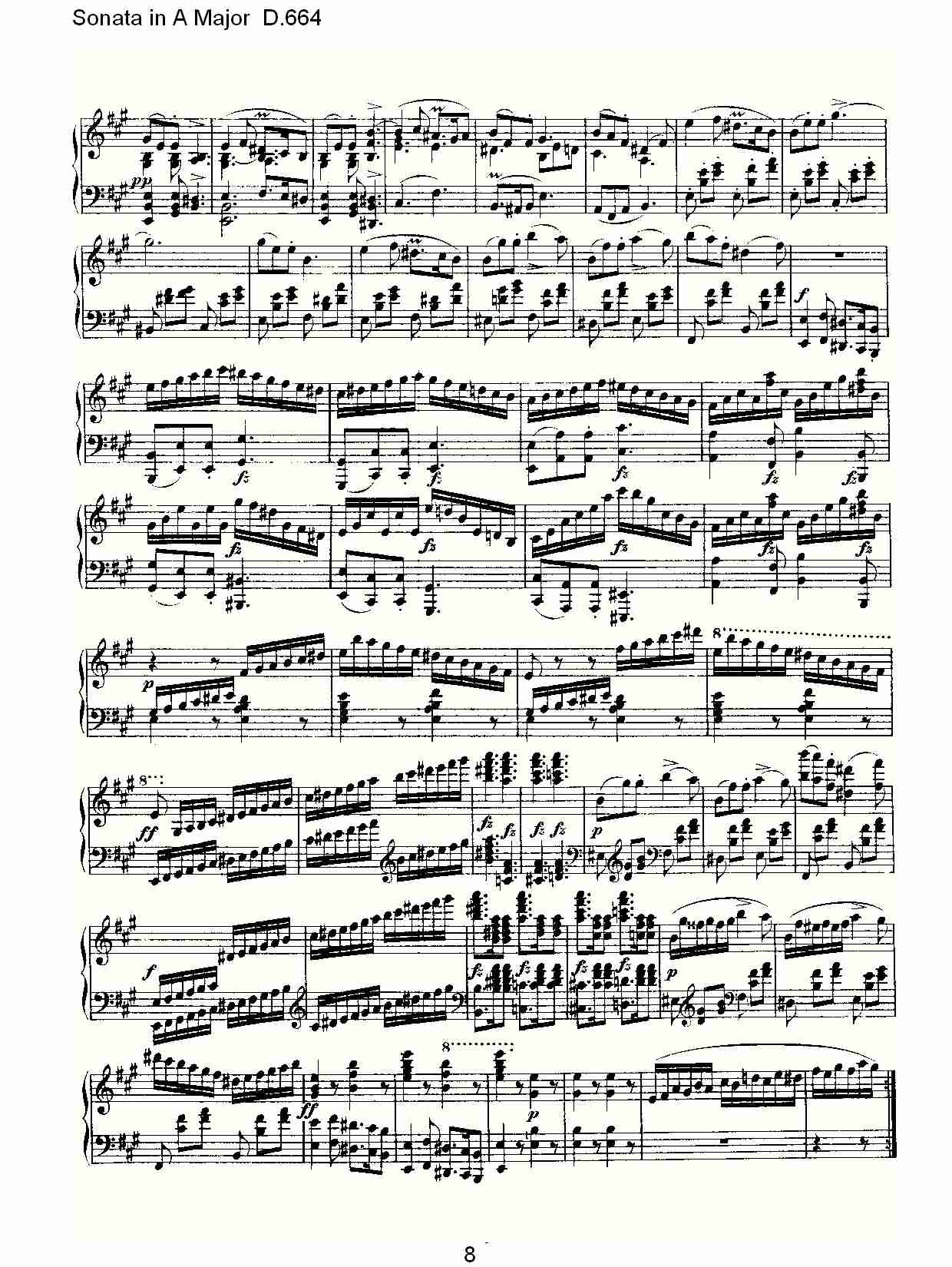 Sonata in A Major D.664  A大调奏鸣曲D.664（二）