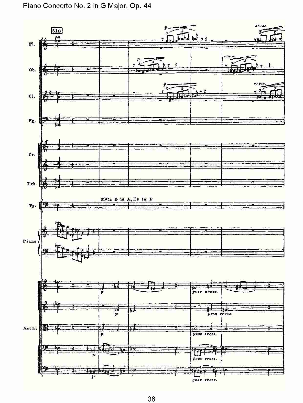 G大调第二钢琴协奏曲, Op.44第一乐章（八）