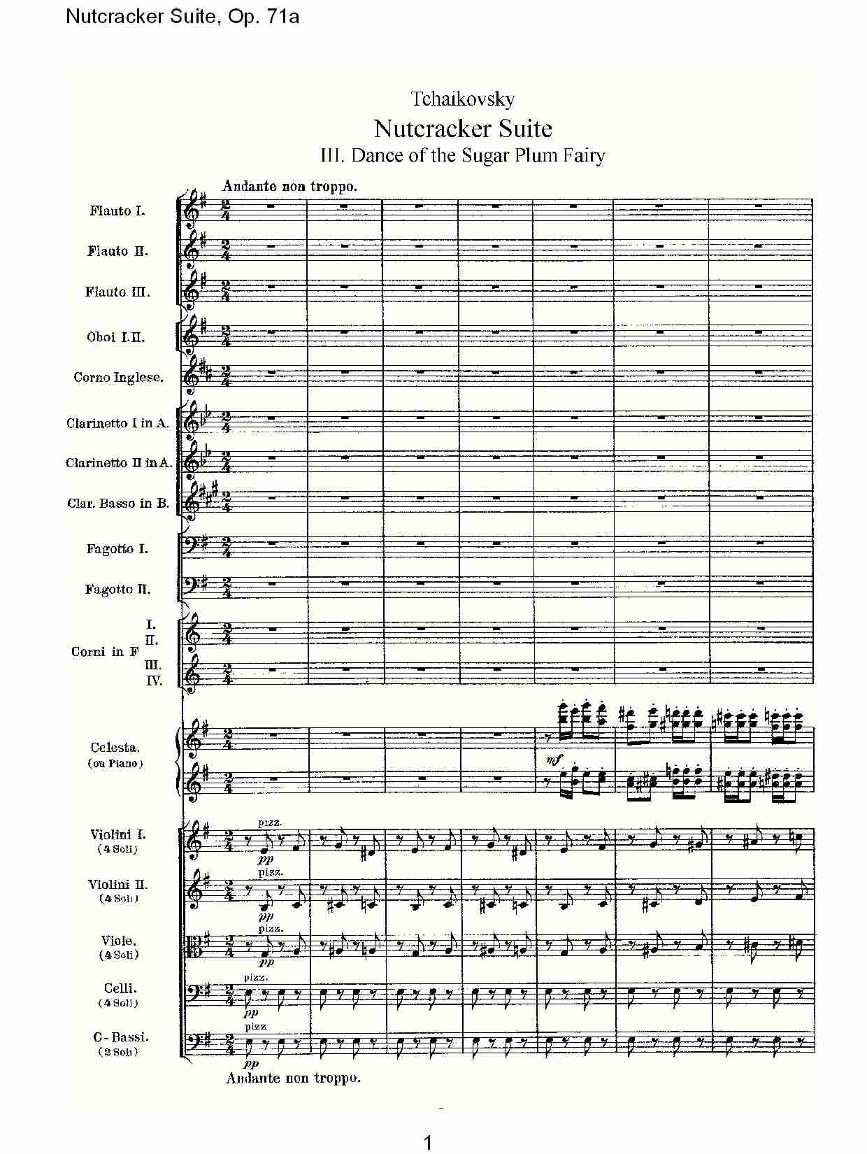 Nutcracker Suite, Op.71a   胡桃铗套曲，Op.71a第三乐章（一）
