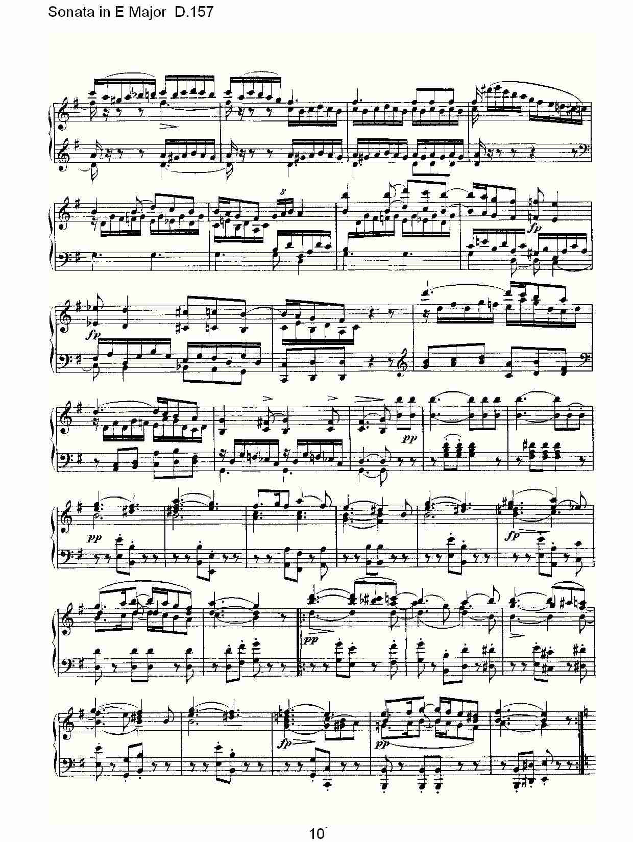 Sonata in E Major D.157  E大调奏鸣曲D.157（二）