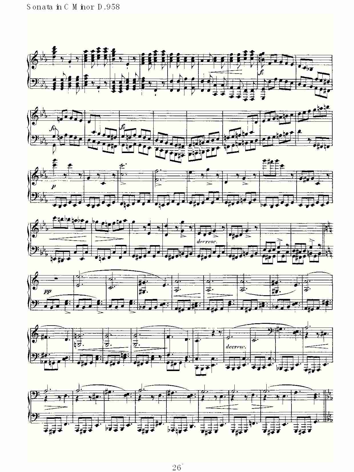 Sonata in C Minor D.958  C小调奏鸣曲D.958（六）