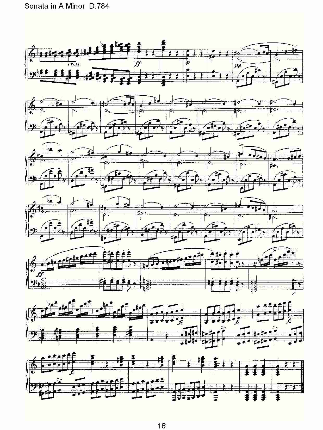 Sonata in A Minor D.784 A小调奏鸣曲D.784（四）