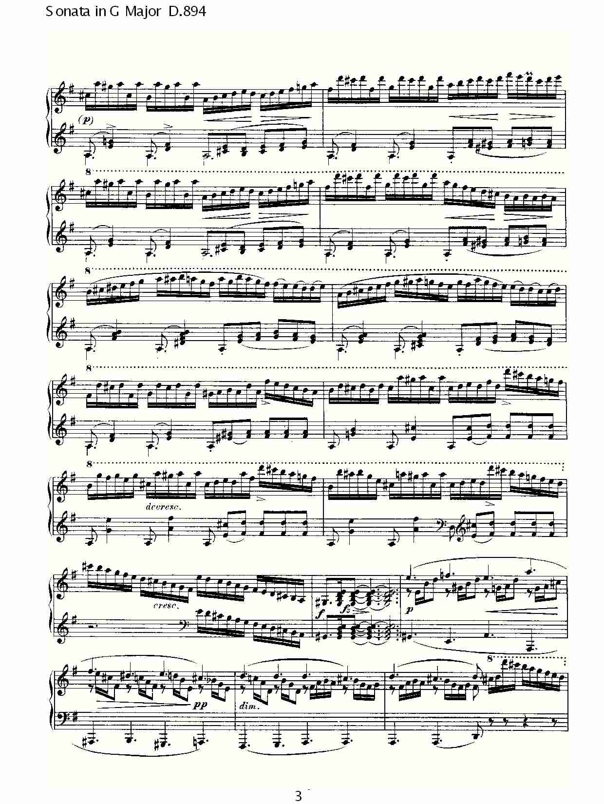 Sonata in G Major D.894 G大调奏鸣曲D.894（一）