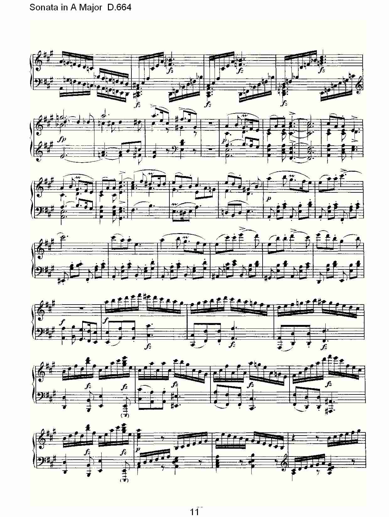 Sonata in A Major D.664  A大调奏鸣曲D.664（三）