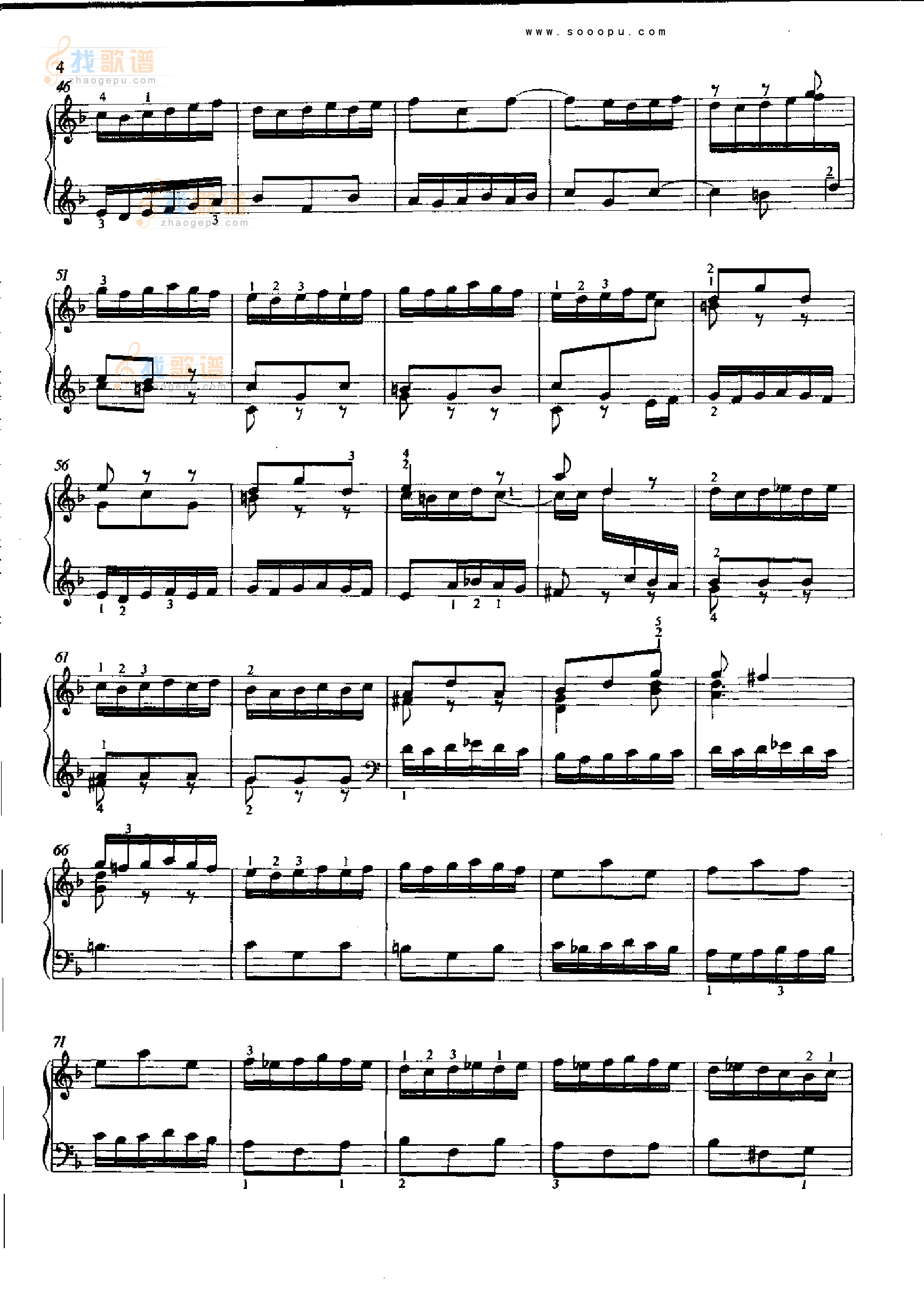 F大调序曲BWV820 
