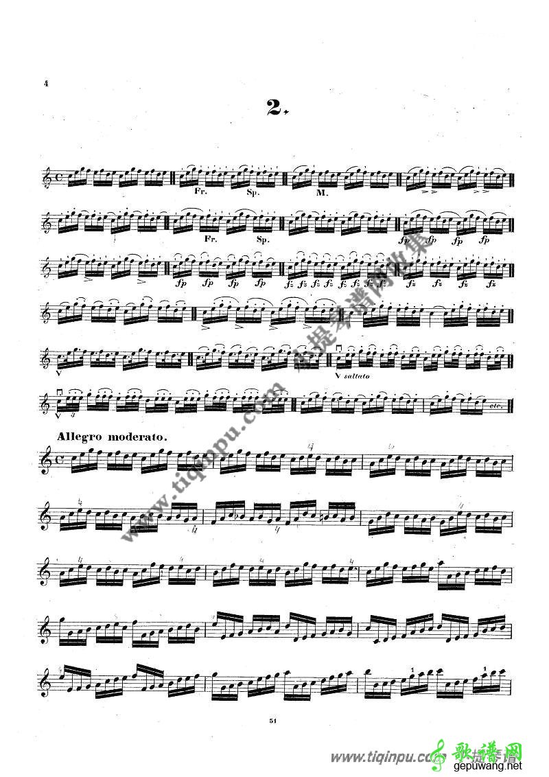 克莱采尔小提琴练习曲（1-9）