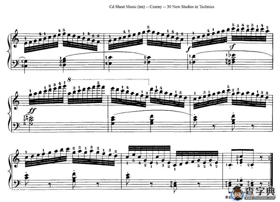 Czerny - 30 New Studies - 8（车尔尼Op849 - 30首练习曲）