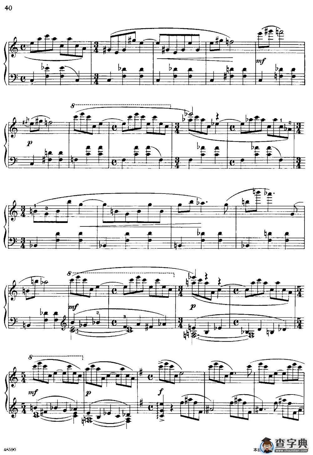 塞缪尔·巴伯 - 降e小调钢琴奏鸣曲 op.26 v.2钢琴谱