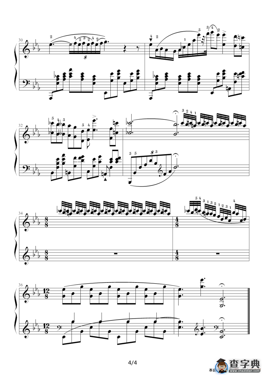 降E大调夜曲，Op.9,No.2（肖邦第2号夜曲）钢琴谱
