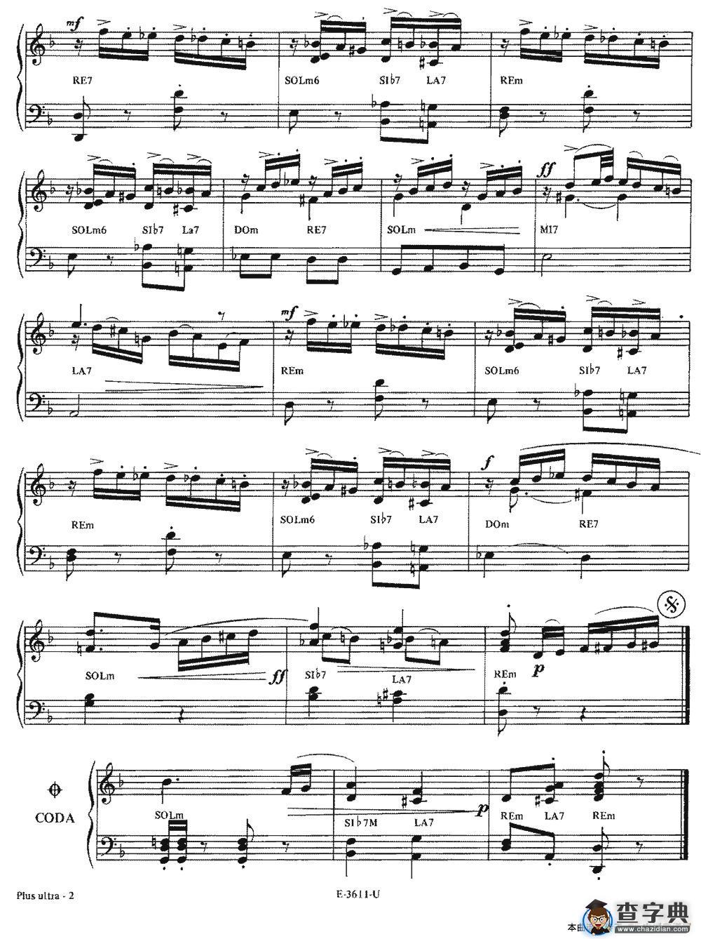 Piazzolla合集：20、Plus Ultra手风琴谱/简谱
