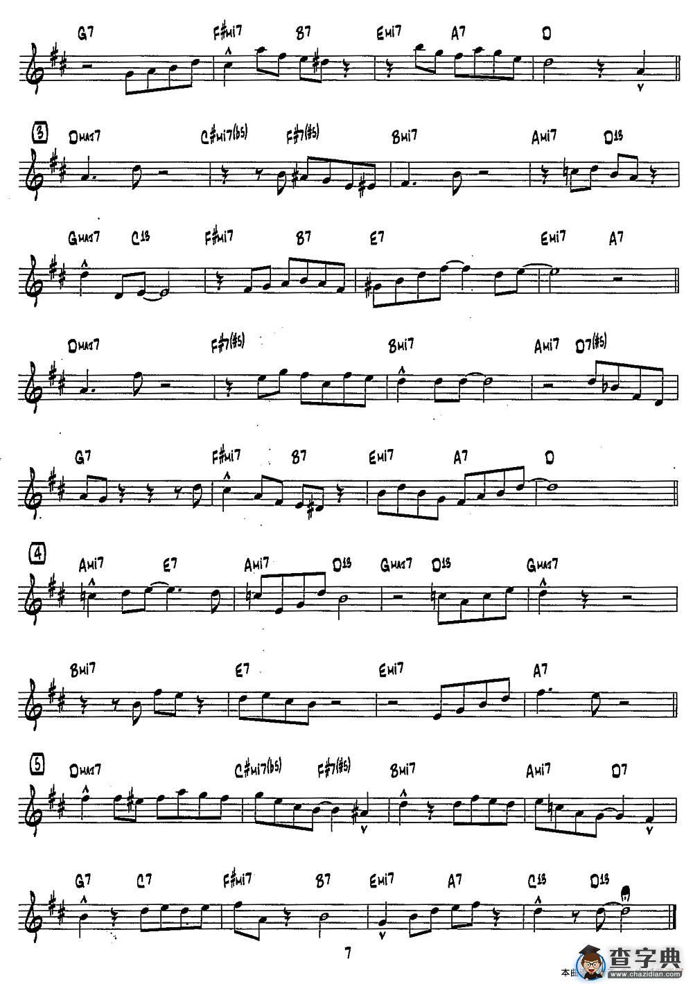 SWINGIN1（15首爵士练习曲之2）萨克斯谱