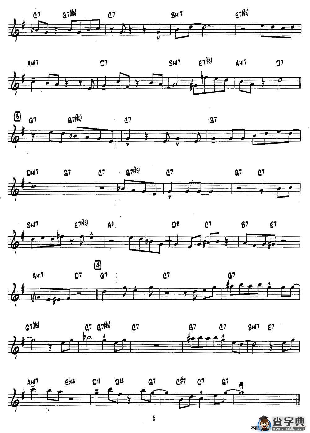 BLUES1（15首爵士练习曲之1）萨克斯谱