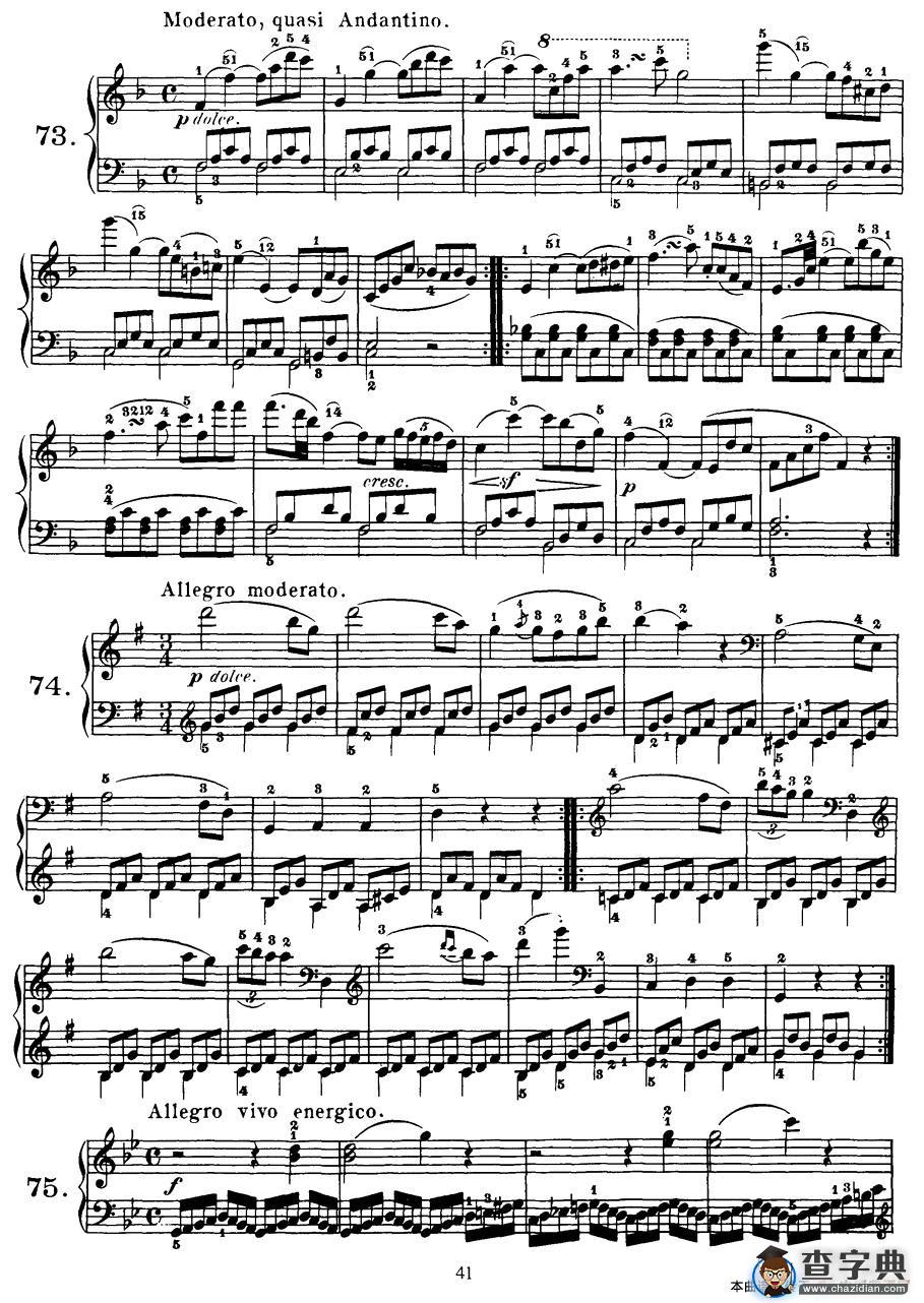 Czerny - 100 Progressive Studies Op.139（69—77）钢琴谱