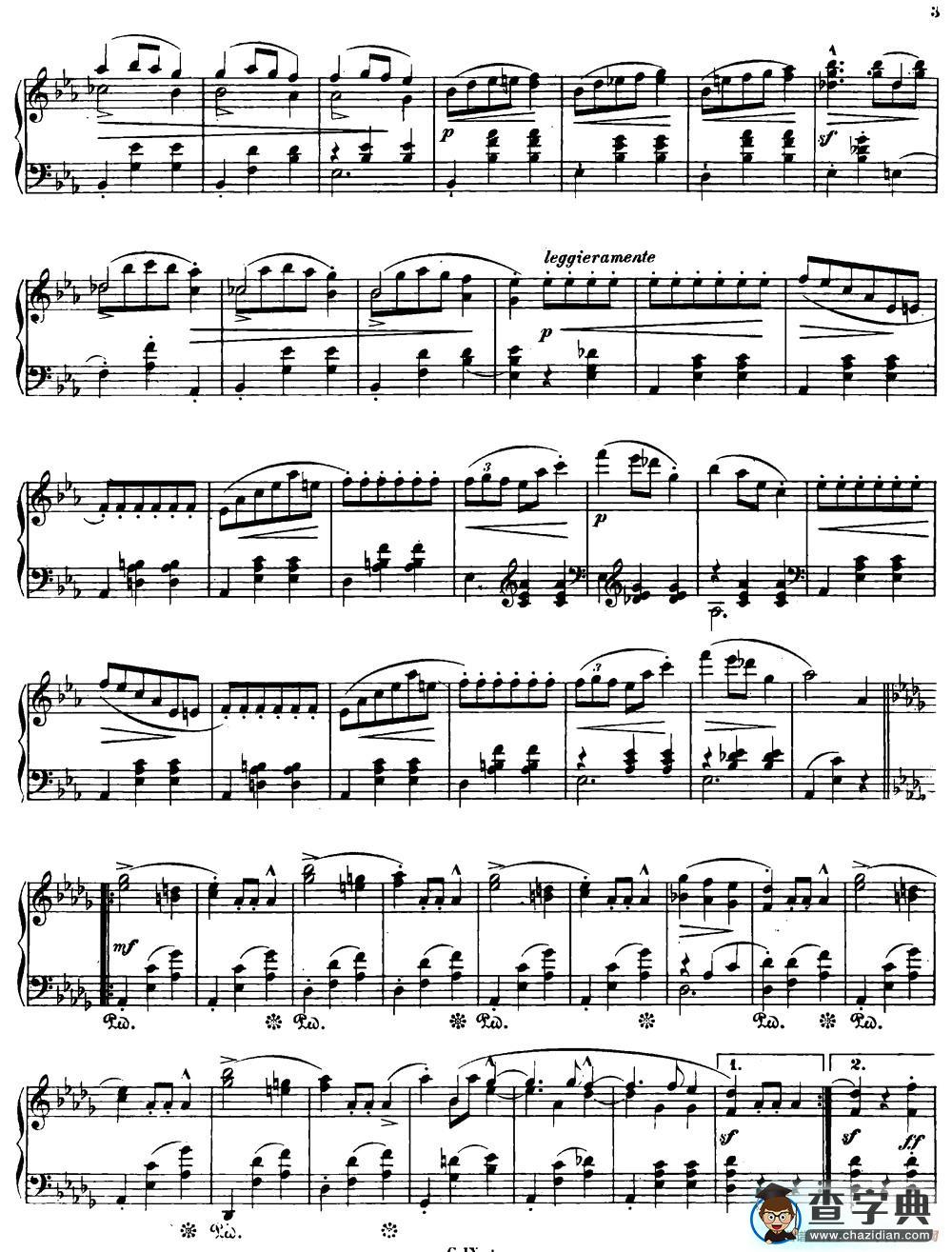 Grande valse brillante Op18（降E大调华丽圆舞曲Op.18 ）钢琴谱