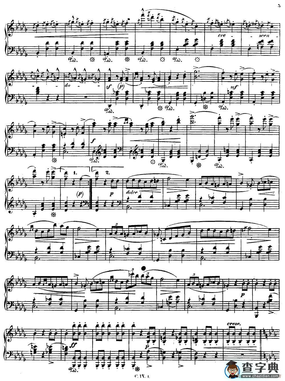 Grande valse brillante Op18（降E大调华丽圆舞曲Op.18 ）钢琴谱