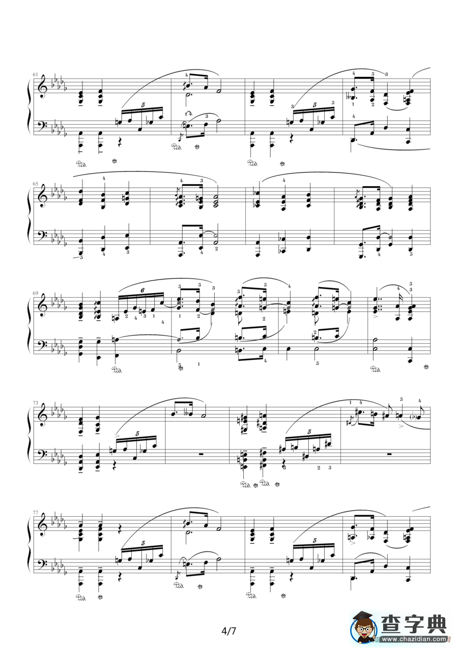 升f小调夜曲，Op.48,No.2（肖邦第14号夜曲）钢琴谱