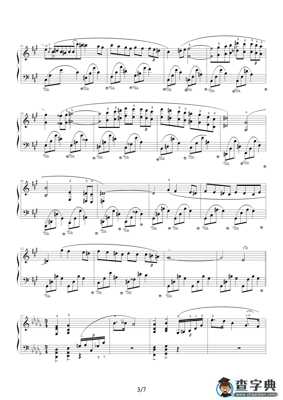 升f小调夜曲，Op.48,No.2（肖邦第14号夜曲）钢琴谱