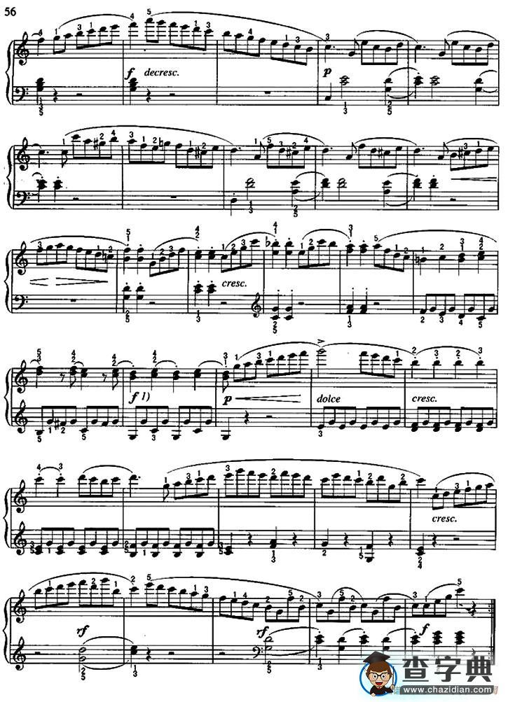 小奏鸣曲（Op.55 No.1）（库劳作曲版）钢琴谱