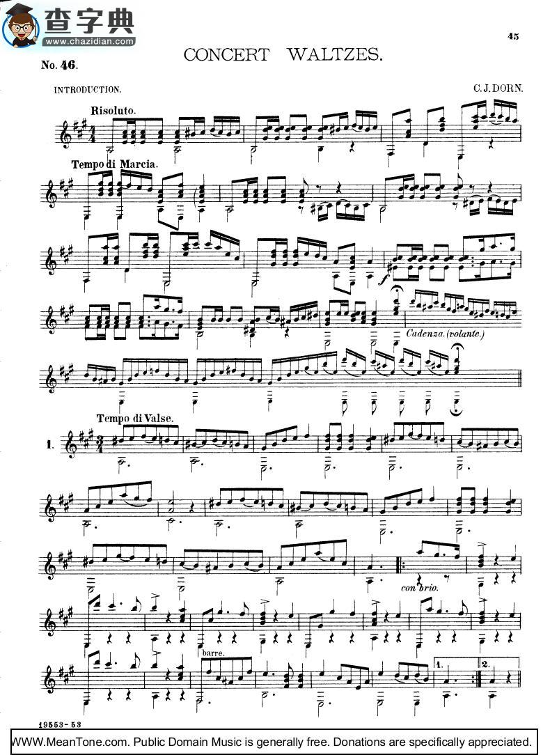 Concert Waltzes钢琴谱