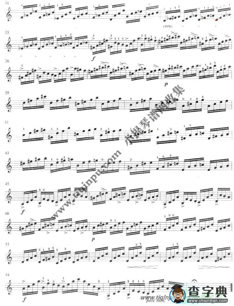 顿特二十四首练习曲op.35全集小提琴曲谱