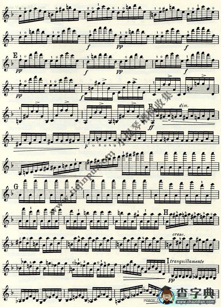 加拿大考級練習曲小提琴曲谱