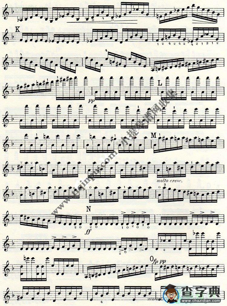 加拿大考級練習曲小提琴曲谱