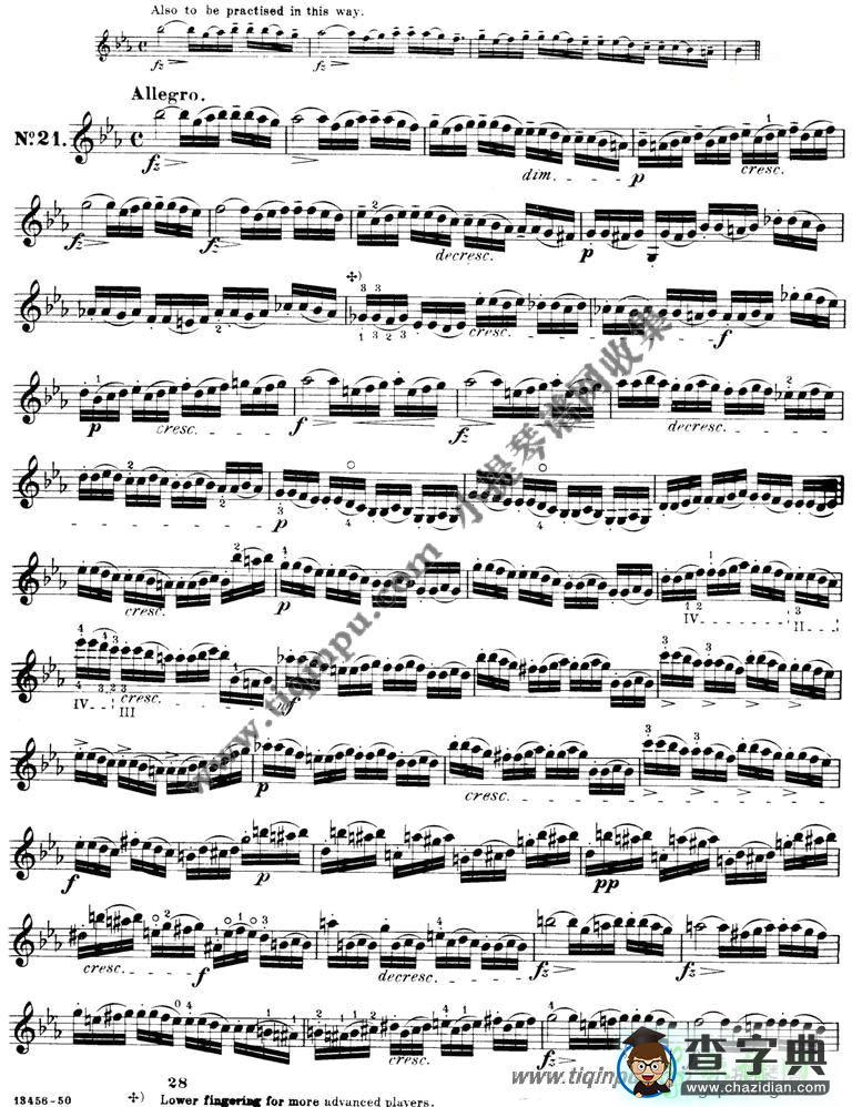 开塞36首小提琴练习曲（17