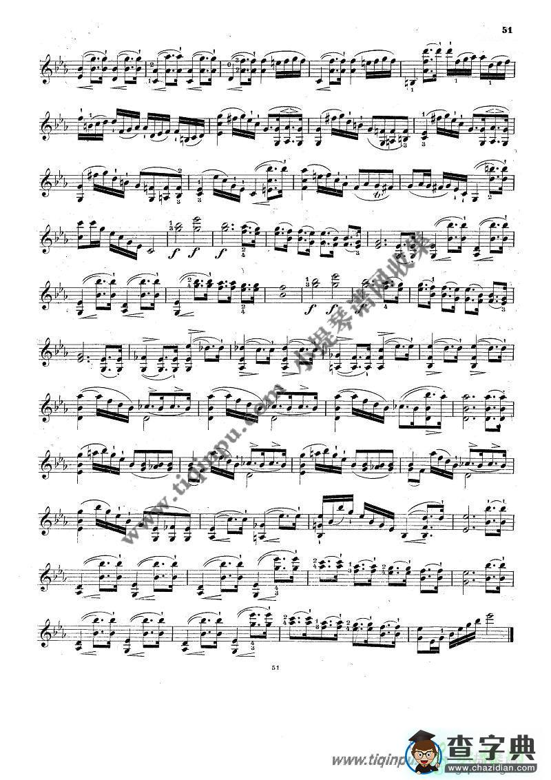 克莱采尔小提琴练习曲（30-40）小提琴曲谱