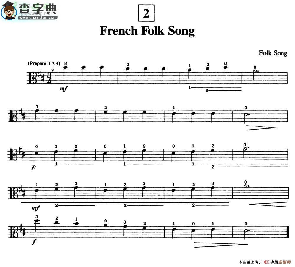 French Folk Song小提琴谱