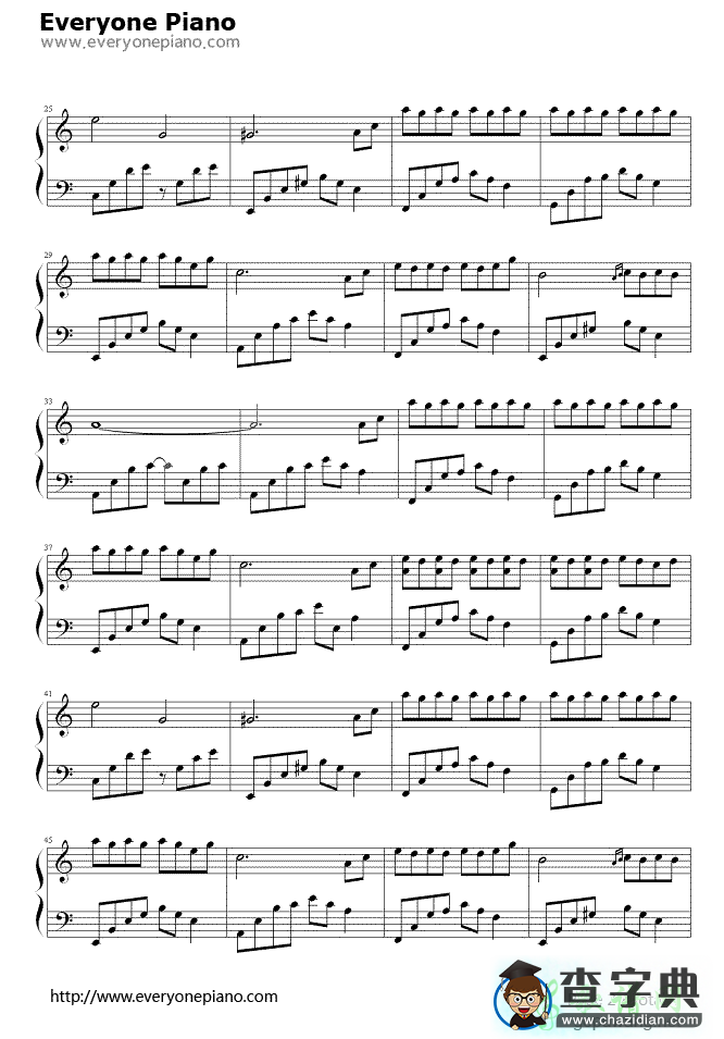 夜的钢琴曲(六)钢琴谱