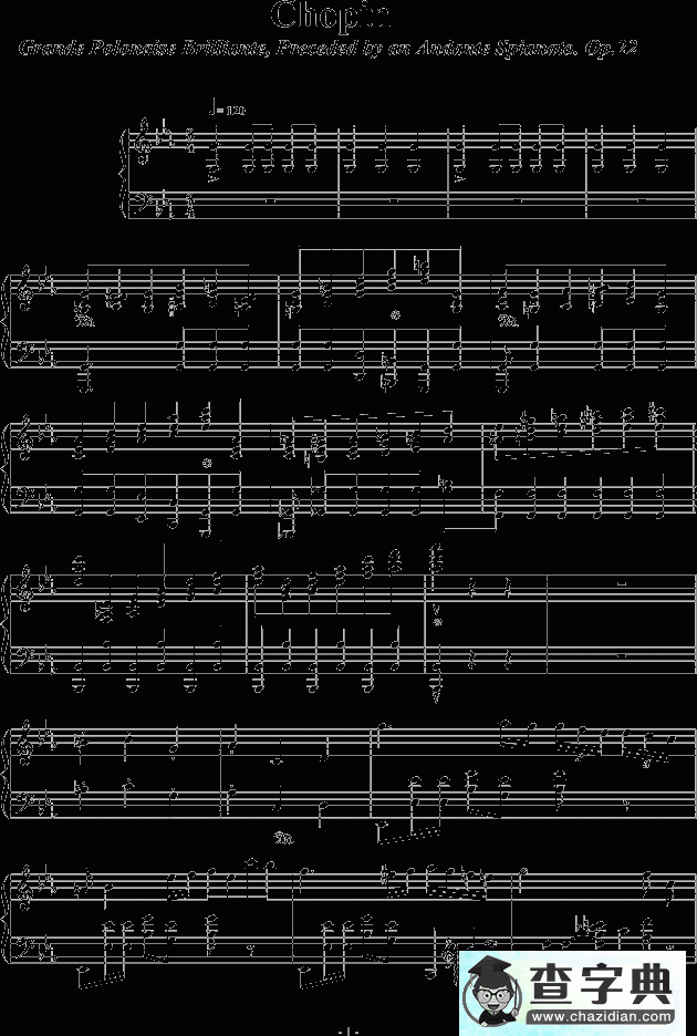 Chopin钢琴谱五线谱