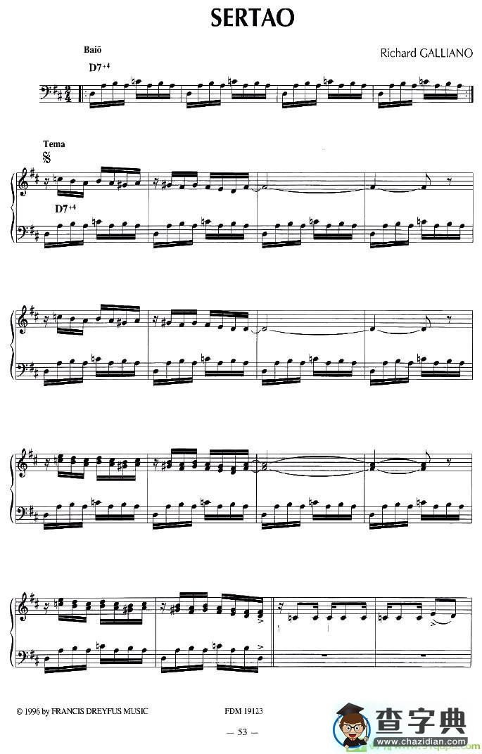 SERTAO手风琴谱(理查德·加里亚诺（Richard作曲)