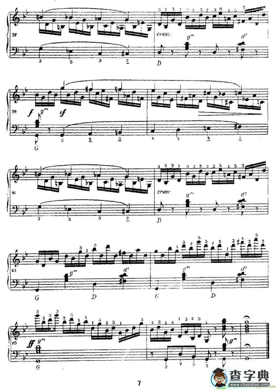 手风琴练习曲（5）手风琴谱
