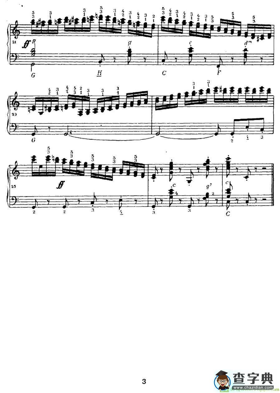 手风琴练习曲（4）手风琴谱