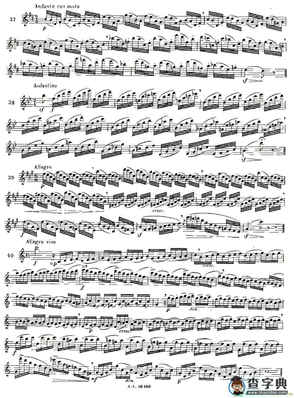 moyse - 100首练习曲之19—40长笛谱(moyse作曲)