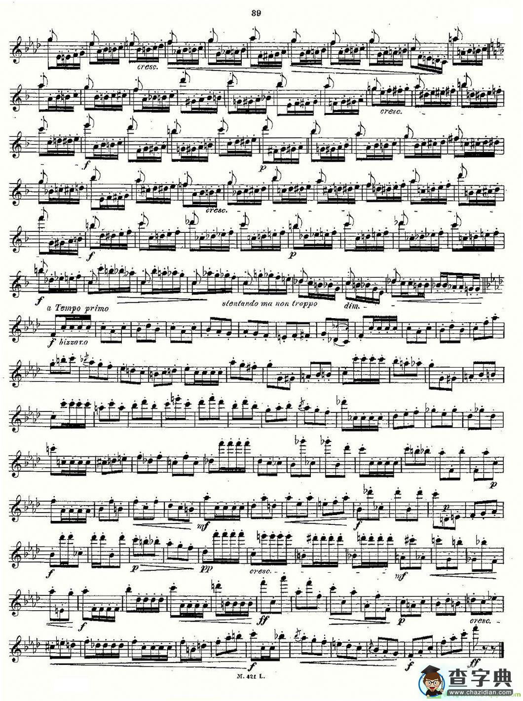24首长笛练习曲 Op.15 之16—20长笛谱(Andersen作曲)