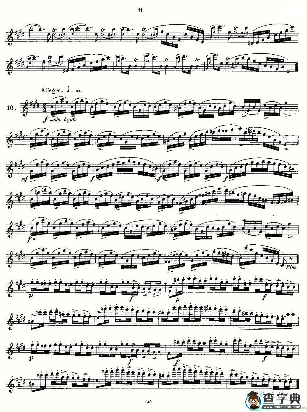 Andersen etude op30 之1—12长笛谱(Andersen作曲)