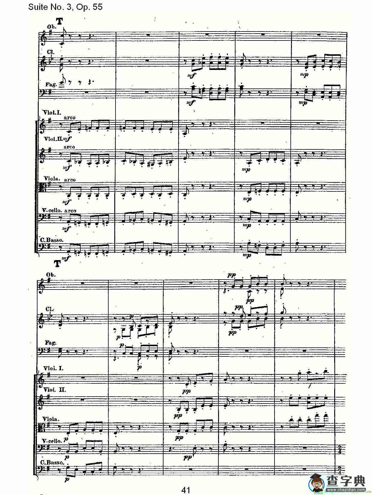 Suite No. 3, Op.55  第三套曲,Op.55第三乐章简谱(伊利奇·柴可夫斯基演唱)