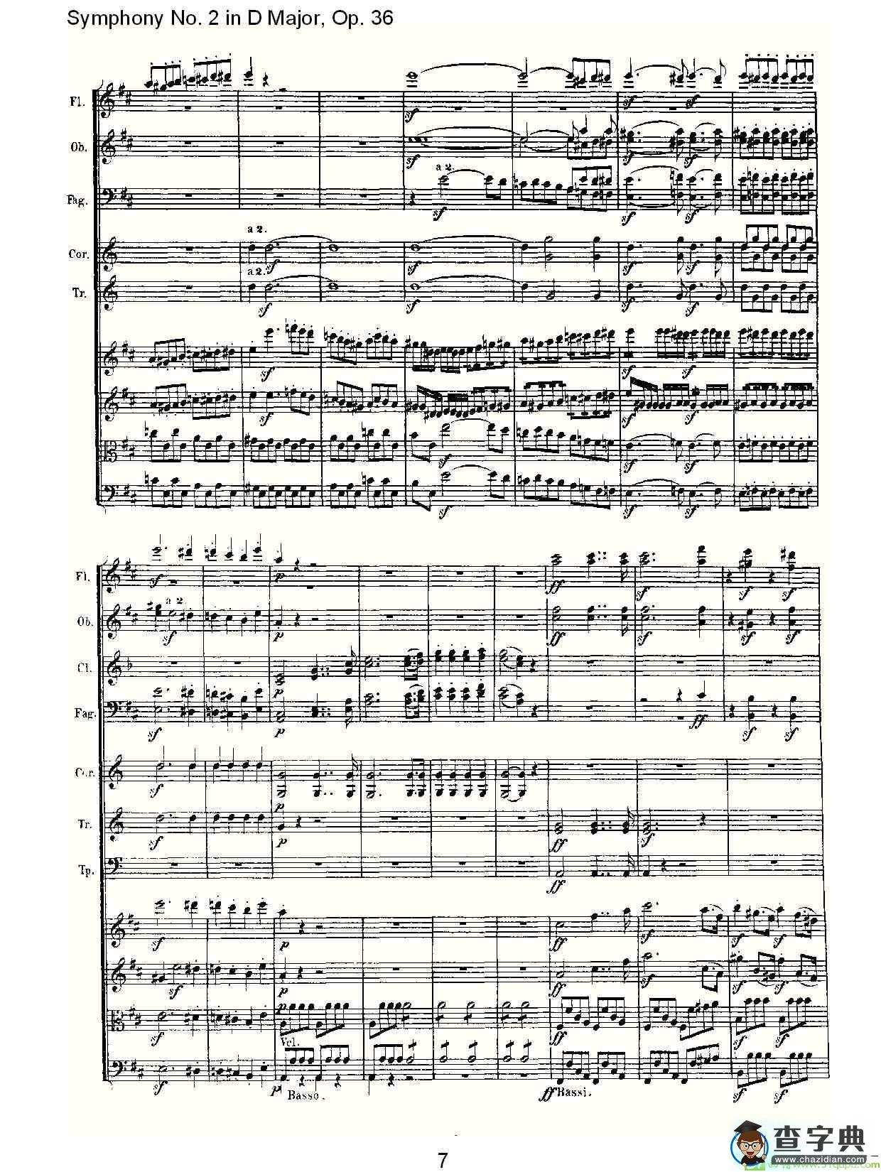 Symphony No. 2 in D Major, Op. 36简谱(路德维西·冯·贝多芬演唱)