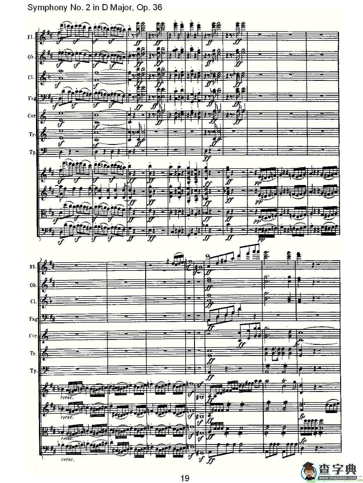 Symphony No. 2 in D Major, Op. 36简谱(路德维西·冯·贝多芬演唱)