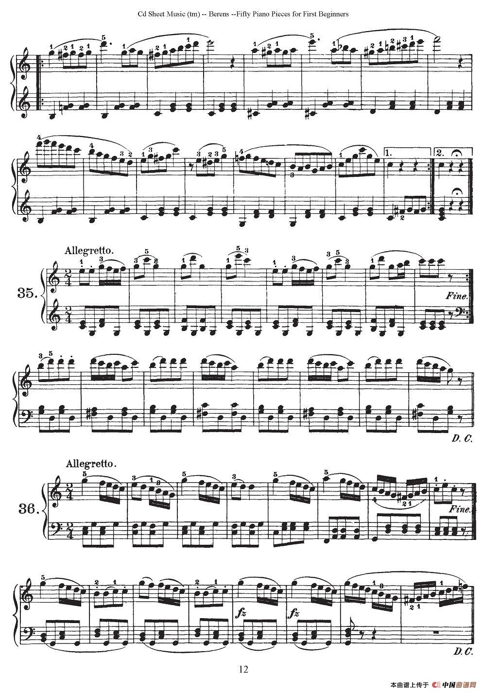 初学者钢琴简谱_初学者钢琴简谱数字(3)