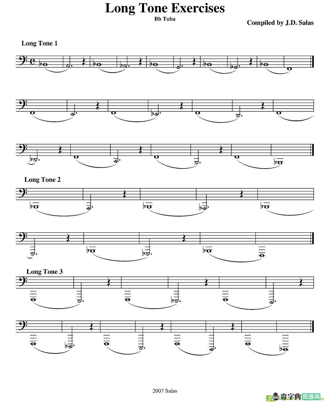 Long Tone Exercises-Bb Tuba铜管谱