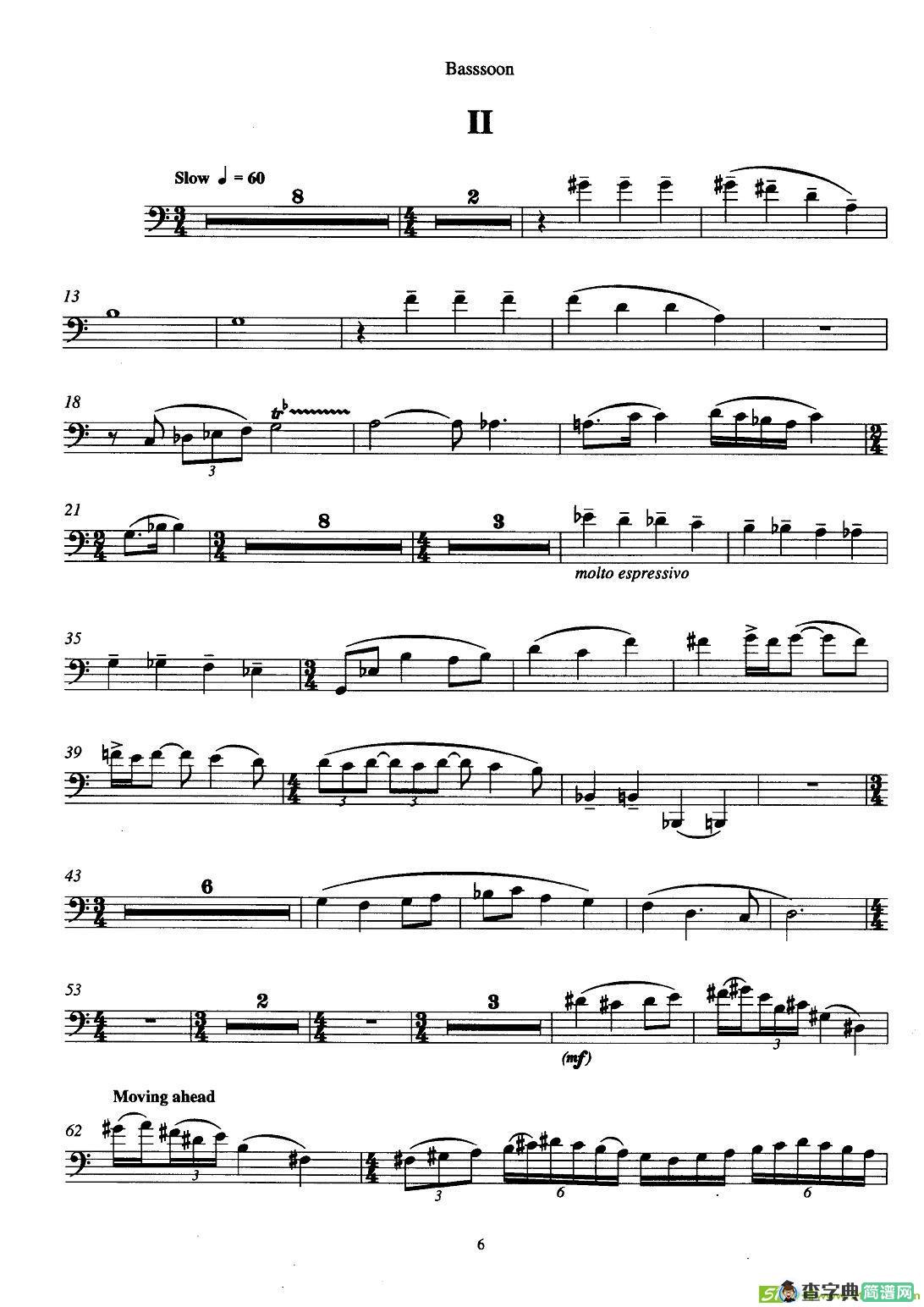 巴松双簧管与钢琴三重奏铜管谱(安德列·普列文作曲)