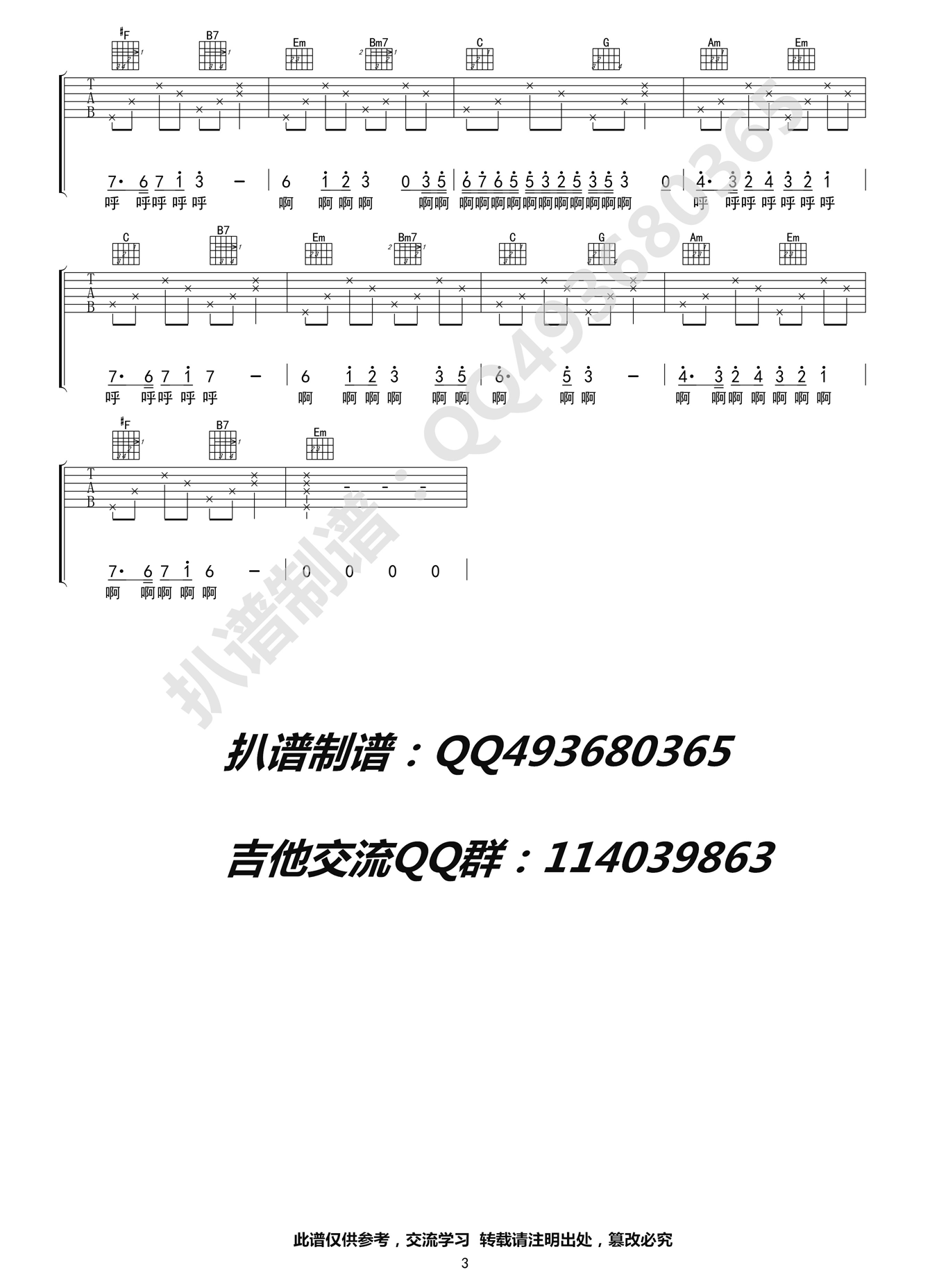 陈一发 - 童话镇(吉他谱第九期) [弹唱] 吉他谱