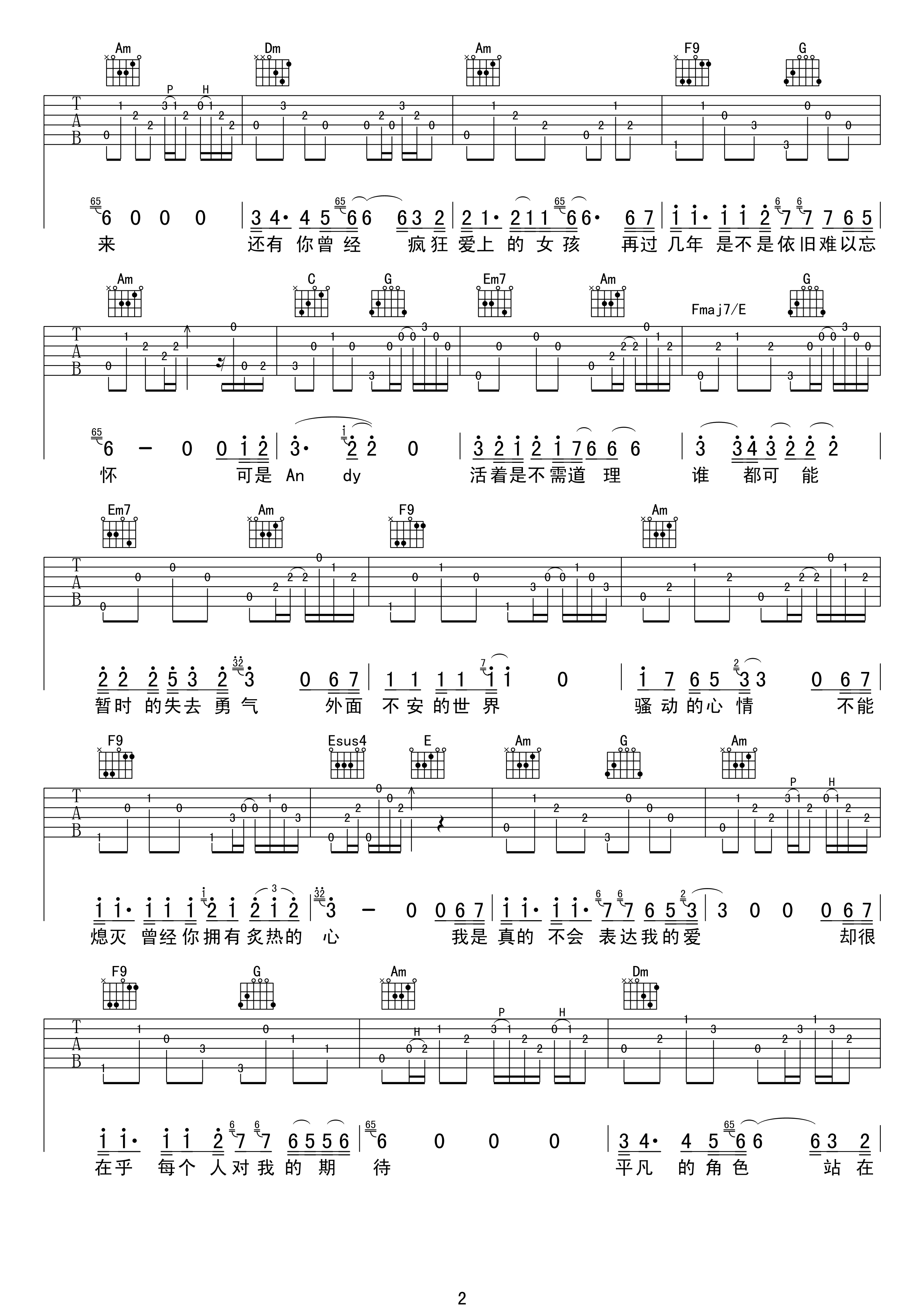 动力火车《艾琳娜》吉他谱G调吉他弹唱谱 | 小叶歌吉他