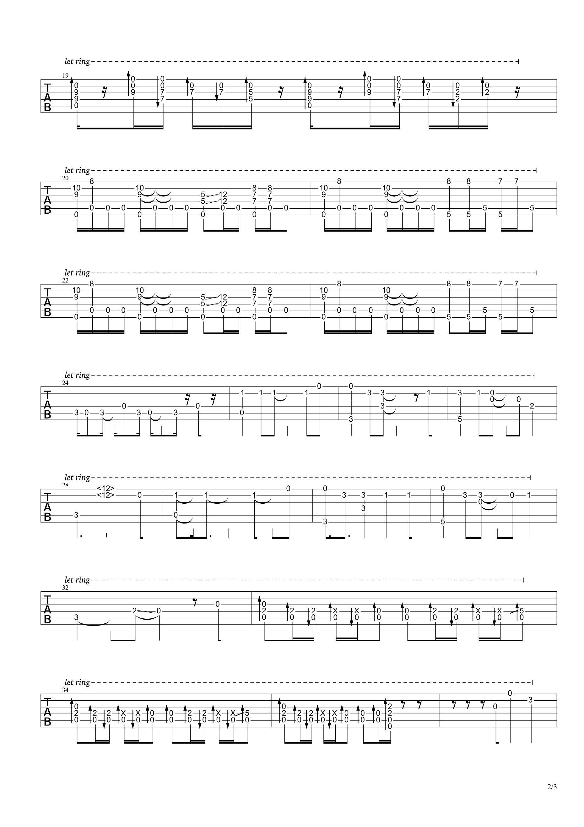《Unravel》吉他简谱入门版 - 初学者C调和弦谱(弹唱谱) - 吉他简谱