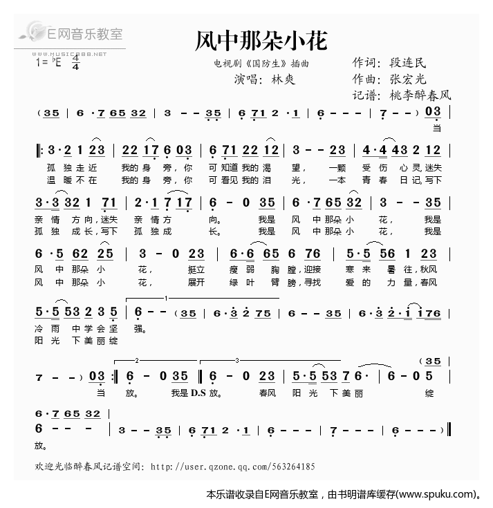 风中那朵小花（电视剧国防生插曲）——林爽（）